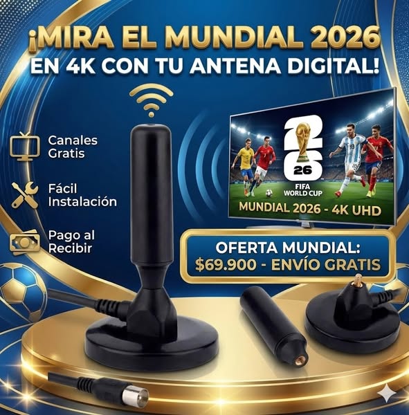✅ Compra Segura | Antena TV Digital HD - ⚽ Vive el Mundial con la Mejor Calidad de Imagen en tu TV