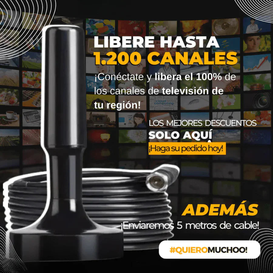 ✅ Compra Segura | Antena TV Digital HD - ⚽ Vive el Mundial con la Mejor Calidad de Imagen en tu TV