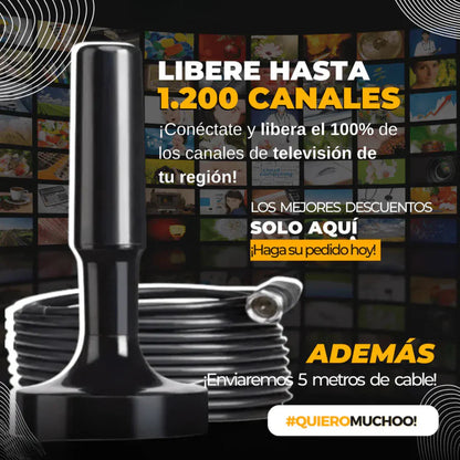 ✅ Compra Segura | Antena TV Digital HD - ⚽ Vive el Mundial con la Mejor Calidad de Imagen en tu TV