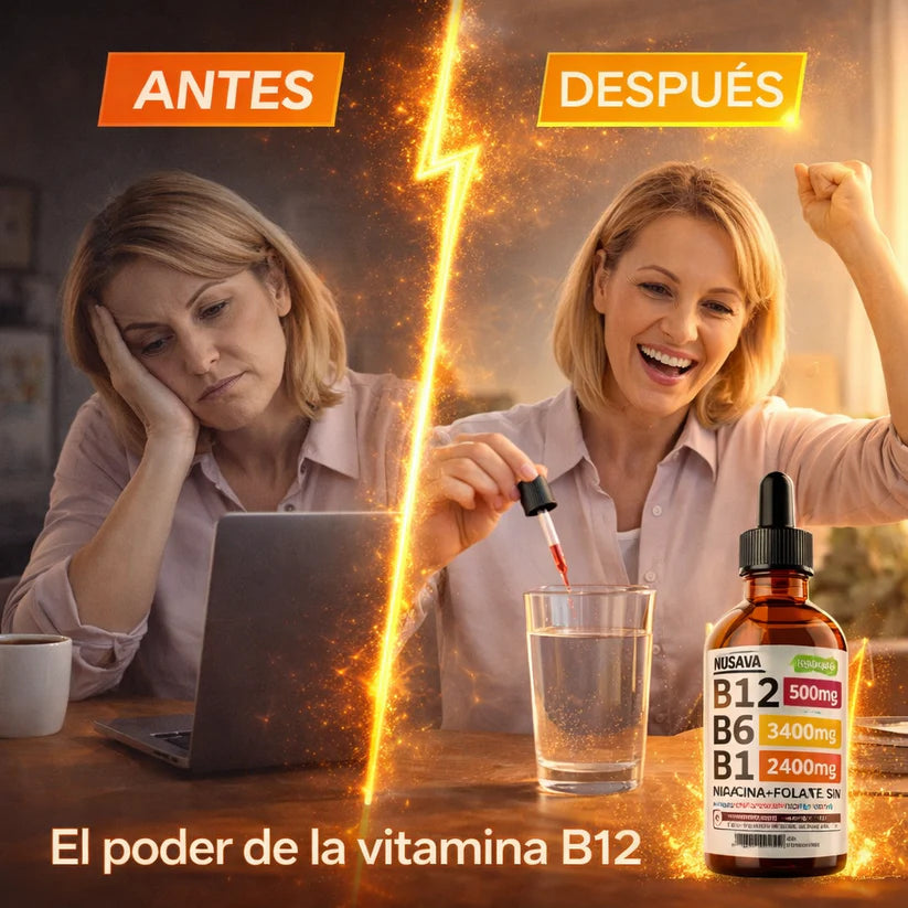 ⚡🧠 Vitaminas B12 + B6 + B1 Líquidas | Más Energía, Enfoque y Bienestar Diario 🍃💪