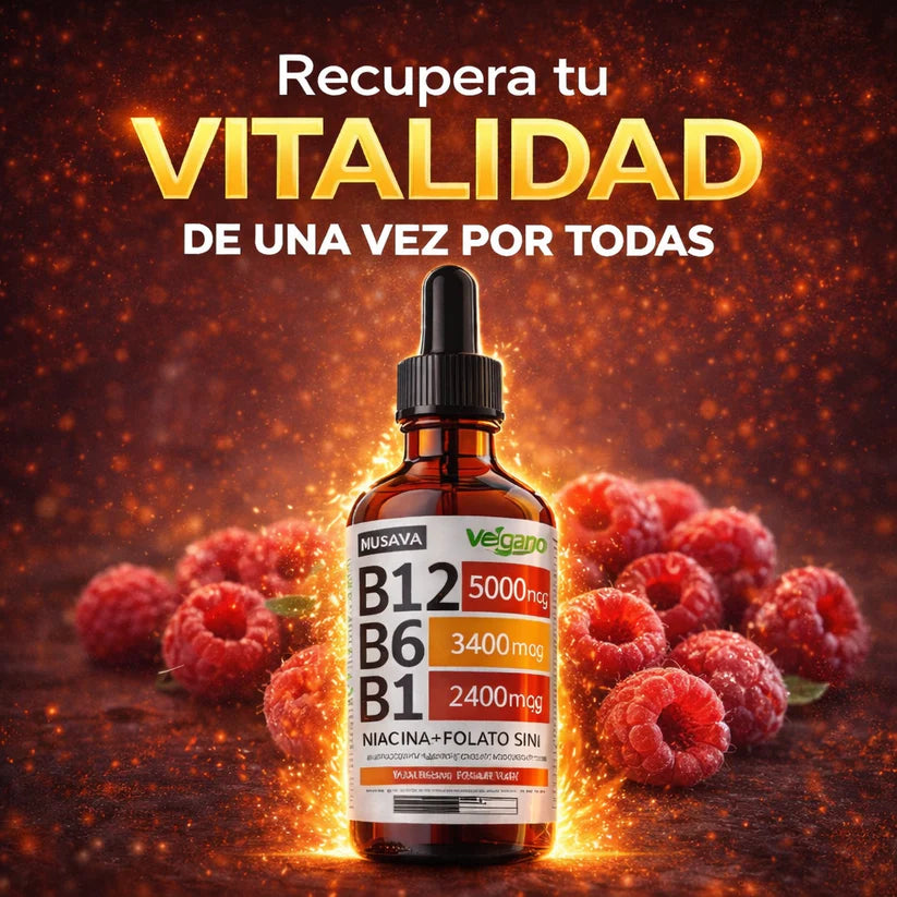 ⚡🧠 Vitaminas B12 + B6 + B1 Líquidas | Más Energía, Enfoque y Bienestar Diario 🍃💪