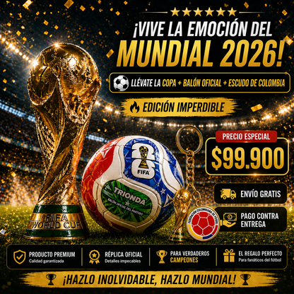 ⚽ Balón Oficial Mundialista + Llavero Edición Coleccionista 🇨🇴🏆