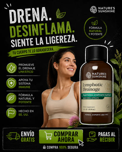 🌿 Nature’s Sunshine Drenaje Linfático Herbal Líquido