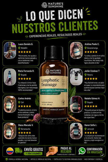 🌿 Nature’s Sunshine Drenaje Linfático Herbal Líquido