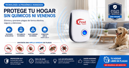 🏠🚫 ¡Despídete de las Plagas y Recupera la Tranquilidad Con Este Repelente Ultrasónico.